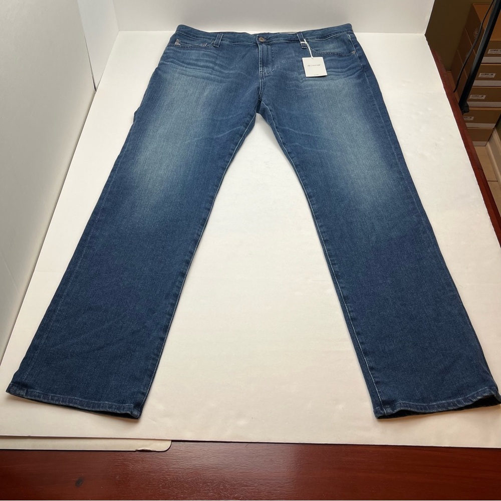 AG Adriano Goldschmied Everett Slim Straight Size 40 x 34 Blue Denim Jean NEW